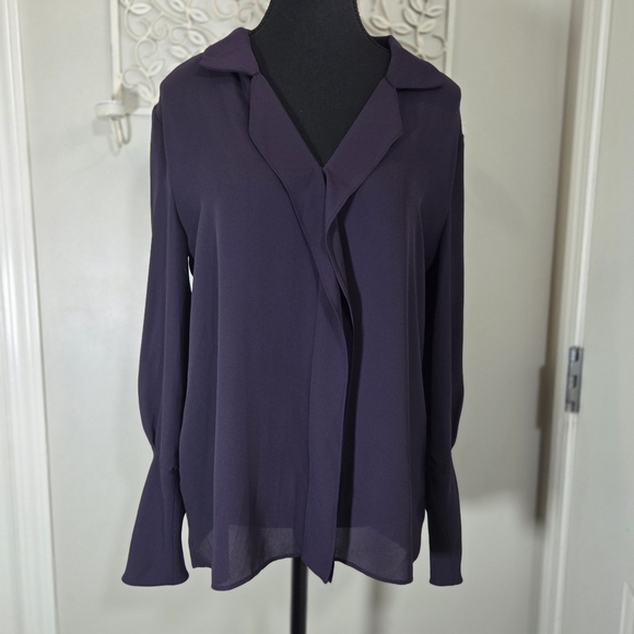 Halston Elegant Purple Blouse Size Small - Picture 1 of 5